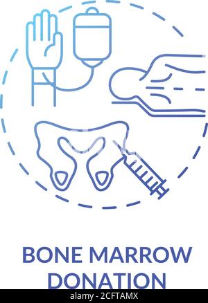 Bone marrow donation concept icon Stock Vector