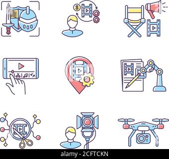Smartphone film making RGB color icon Stock Vector Image & Art - Alamy