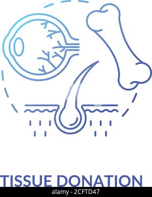 Tissue donation concept icon Stock Vector