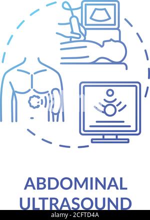 Abdominal ultrasound concept icon Stock Vector