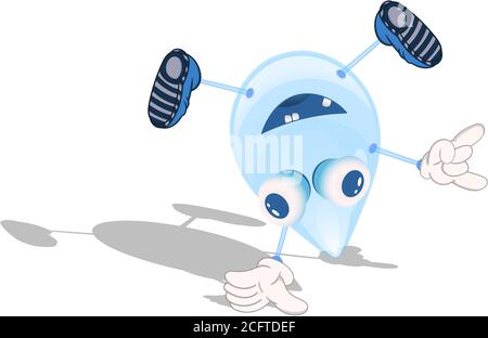 Drawn in cartoon style for the design of postcards, posters and drawings. Stock Vector