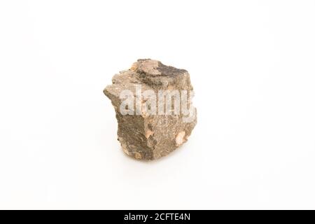 detail of andesite isolated over white background Stock Photo