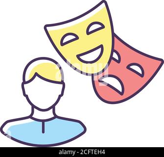 Actor RGB color icon Stock Vector