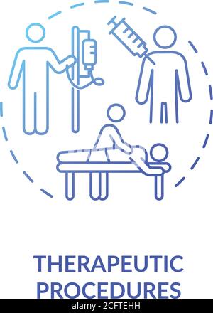 Therapeutic procedures concept icon Stock Vector