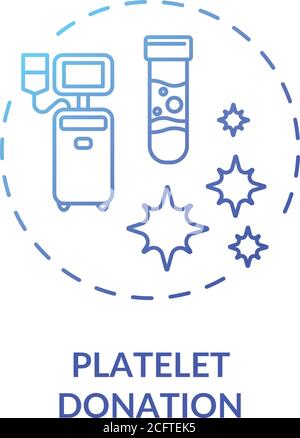 Platelet donation concept icon Stock Vector