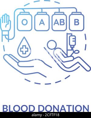 Blood donation concept icon Stock Vector