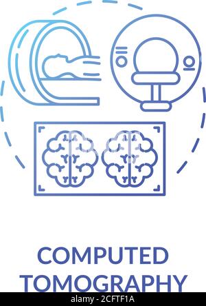 Computed tomography concept icon Stock Vector