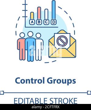 Control groups concept icon Stock Vector