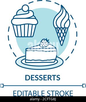 Desserts concept icon Stock Vector