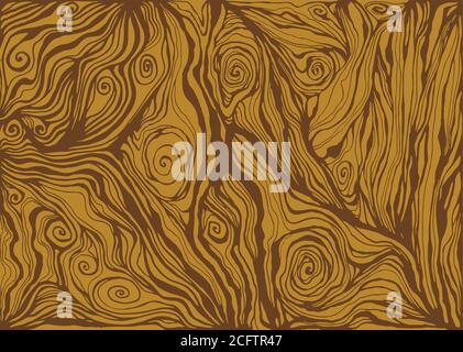 Natural realistic wood texture in brown color. Stock Vector