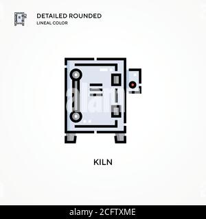 Kiln vector icon. Modern vector illustration concepts. Easy to edit and customize. Stock Vector