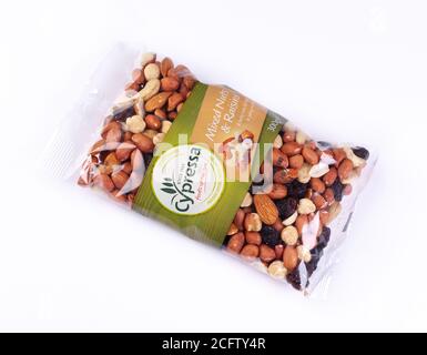 bag of mixed nuts and raisins by Cypressa Stock Photo