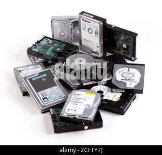 old hard drives Stock Photo