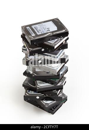 old hard drives Stock Photo