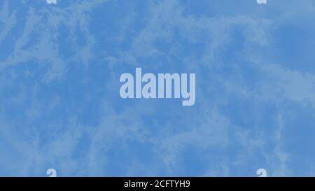 Blue sky with patchy panorama background, toned photo Stock Photo