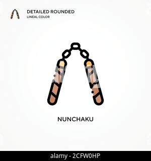 Nunchaku vector icon. Modern vector illustration concepts. Easy to edit and customize. Stock Vector