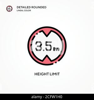 Height limit vector icon. Modern vector illustration concepts. Easy to edit and customize. Stock Vector