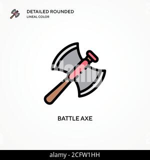 Battle axe vector icon. Modern vector illustration concepts. Easy to edit and customize. Stock Vector