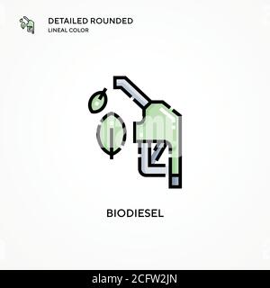 Biodiesel vector icon. Modern vector illustration concepts. Easy to edit and customize. Stock Vector