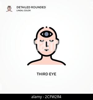 Third eye vector icon. Modern vector illustration concepts. Easy to edit and customize. Stock Vector
