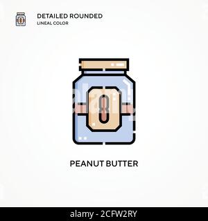 Peanut butter vector icon. Modern vector illustration concepts. Easy to edit and customize. Stock Vector