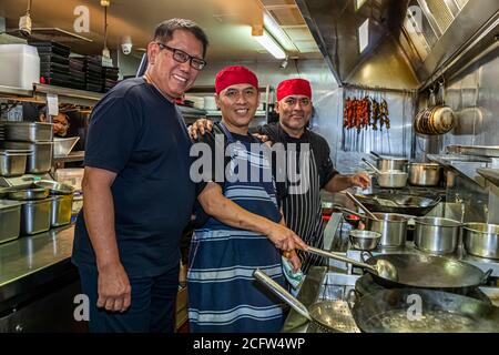 Kitchen-Chef Jimmy Shu of Hanuman in Darwin, Northern Territory, Australia Stock Photo