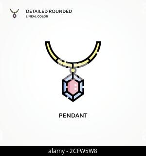 Pendant vector icon. Modern vector illustration concepts. Easy to edit and customize. Stock Vector