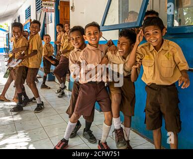 School in Waipoekang, Flores, Indonesia Stock Photo