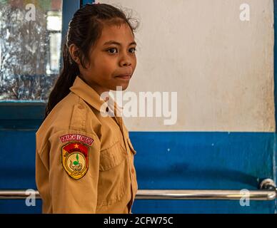 School in Waipoekang, Flores, Indonesia Stock Photo