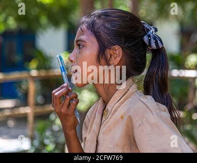 School in Waipoekang, Flores, Indonesia Stock Photo