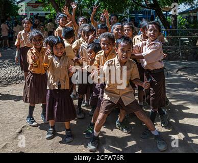 School in Waipoekang, Flores, Indonesia Stock Photo