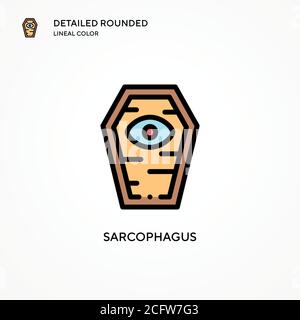 Sarcophagus vector icon. Modern vector illustration concepts. Easy to edit and customize. Stock Vector