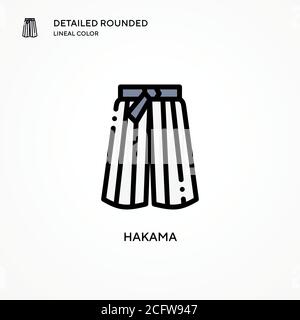 Hakama vector icon. Modern vector illustration concepts. Easy to edit and customize. Stock Vector