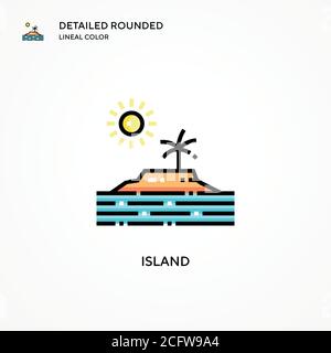 Island vector icon. Modern vector illustration concepts. Easy to edit and customize. Stock Vector
