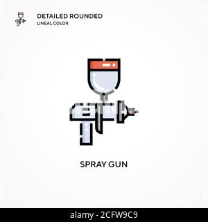 Spray gun vector icon. Modern vector illustration concepts. Easy to edit and customize. Stock Vector
