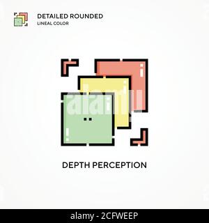 Depth perception vector icon. Modern vector illustration concepts. Easy to edit and customize. Stock Vector