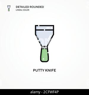 Putty knife vector icon. Modern vector illustration concepts. Easy to edit and customize. Stock Vector