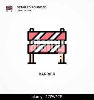 Barrier vector icon. Modern vector illustration concepts. Easy to edit and customize. Stock Vector