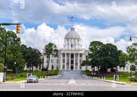 Montgomery, AL / USA - August 27, 2020: Alabama State Capitol building in Montgomery Alabama Stock Photo