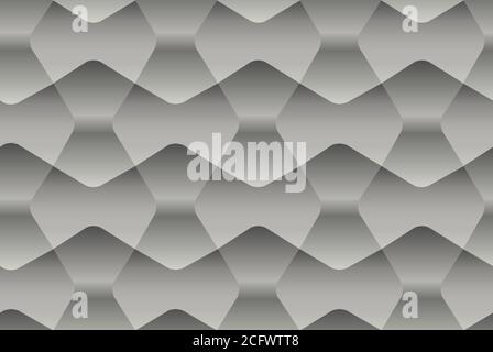 Seamless abstract gray pattern with geometric 3d forms. Vector texture for your design Stock Vector