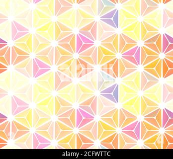 Seamless abstract stained-glass window with multicolored glasses. Vector texture for your creativity Stock Vector