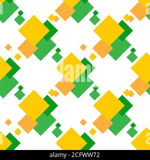 seamless pattern of multicolored squares on a white background. Vector image Stock Vector