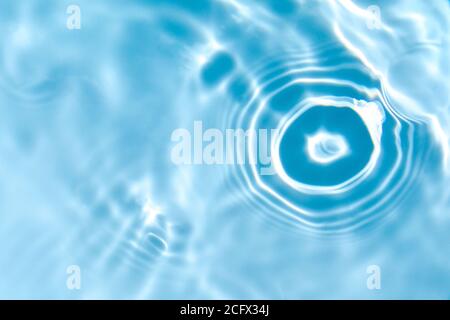 Transparent blue transparent water texture with splashes and