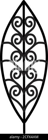 Stylized Tree Leaf On A White Background Stock Vector
