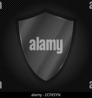 Protective Glass on transparent shield. Vector Illustration Stock Vector