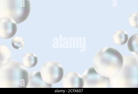 Shiny natural white sea pearl with light effects isolated on white ...