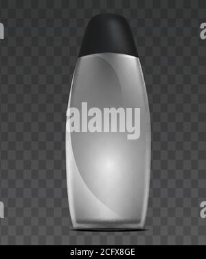 Realistic illustration of a bottle of shower gel. Mockup for your design. Stock Vector