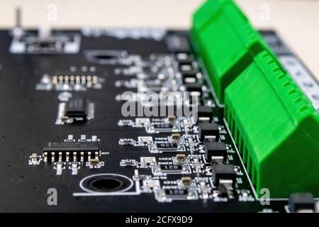 horizontal integrated circuit with zone components New Zealand Stock Photo
