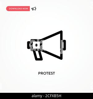 Protest Simple vector icon. Modern, simple flat vector illustration for web site or mobile app Stock Vector