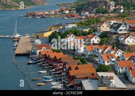 View of Fjallbacka village, Västra Götaland County, Sweden Stock Photo